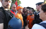 manifestations pendant la visite de Borne 