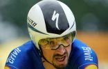 Julian Alaphilippe lors de la 5e étape du Tour de France, un contre-la-montre entre Change et Laval, le 30 juin 2021