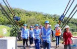 chantier pont suspendu rivière de l'est