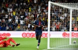L'attaquant du PSG Tim Weah buteur face à Caen au Parc des Princes en 1re journée de L1 le 12 août 2018