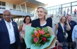 arrivée de Marine Le Pen à gillot
