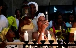 Des Cubains participent à une messe en l'honneur de la Vierge de la Charité, connue sous le nom de Oshun dans la religion afro-cubaine, à La Havane, le 8 septembre 2026