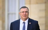 Le PDG de TotalEnergies Patrick Pouyanné quitte Matignon à l'issue d'une réunion des distributeurs de carburant autour du Premier ministre Sébastien Lecornu, le 12 octobre 2026