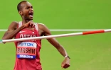 Le Qatarien Mutaz Essa Barshim champion du monde de la hauteur, le 4 octobre 2019 Ă Doha