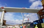 Photo fournie le 13 février 2020 par le Comité pour la reconstruction de Gênes montrant les travaux de reconstruction du pont qui s'était effondré en 2018