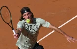 Stefanos Tsitsipas dépassé face à Novak Djokovic au Foro Italico, le 15 mai 2022 