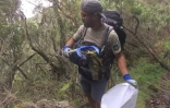 Déchets récoltés au Piton des Neiges