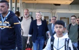arrivée de Marine Le Pen à gillot