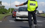 controle routier par la police nationale au Barachois 