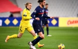 Adrien Rabiot en équipe de France contre la Suède le 17 novembre 2020 au Stade de France à Saint-Denis aux portes de Paris