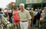 Jimmy Carter dans sa ville de Plains, en Géorgie, en octobre 2002