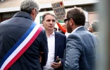 Le maire de Grenoble, Eric Piolle, lors d'une marche blanche en hommage à Lilian Dejean, un employé municipal tué par un chauffard, le 15 septembre 2024 