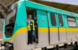 Hind Omar, une Egyptienne conductrice de métro au Caire, le 31 mai 2022