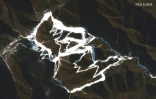 Photo satellite des pistes de ski alpin des JO-2022 Yanqing le 3 février 2022