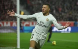 L'attaquant du Paris-SG, Kylian Mbappé, buteur lors du match de Ligue 1 face à Lille, à Villeneuve d'Ascq, le 14 avril 2019