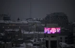 Température de moins 19 degrés Celsius affichée sur un écran à Kiev, le 15 janvier 2026