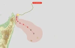 La dépression tropicale à 1015 km de La Réunion
