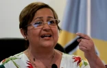 La présidente du CNE, Tibizay Lucena, à Caracas le 10 juin 2016