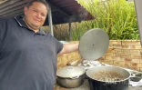 Lo gou mon péi : civet canard, riz maïs, rougail bringelles avec cuisine metisse