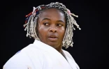 La judokate Romane Dicko lors de sa demi-finale olympique à l'Arena Champ-de-Mars à Paris le 2 août 2024.