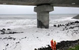 Eliakim la houle sur la route du Littoral cahntier de la NRL