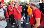 manifestations pendant la visite de Borne 