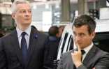 Bruno Le Maire (à gauche) et Gérald Darmanin (ici à Maubeuge le 8 novembre 2018), proposent d'encourager les entreprises à verser à leurs salariés une prime exceptionnelle de fin d'année, qui serait exonérée d'impôt