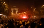 Après la victoire du Paris Saint-Germain contre Arsenal en finale de la Ligue des champions (jouée à Budapest), place du Trocadéro, à Paris, le 30 mai 2026. LOU BENOIST/AFP