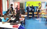Thierry Terret en visite à l'école Jean-Luc Daly-Éraya