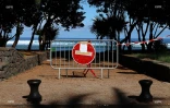 plage et bar fermé