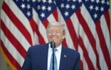 Le président américain Donald Trump dans les jardins de la Maison Blanche, à Washington, le 15 mai 2020