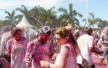 La holi holi, la fête des couleurs, clôturait le Dipavali 2017 à Saint-André. (Photos H.F.)