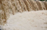 La rivière d'abord est en crue le 25 janvier 2020