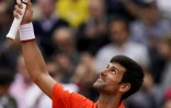 Le Serbe Novak Djokovic vainqueur du Suisse Henri Laaksonen au 2e tour de Roland-Garros, le 30 mai 2019 à Paris 
