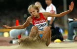 La Russe Darya Klishina lors de l'épreuve du saut en longueur aux Mondiaux d'athlétisme à Pékin, le 28 août 2015  