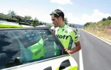 L'Espagnol Alberto Contador abandonne lors de la 9e étape du Tour de France, le 10 juillet 2016 en Andorre