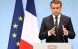 Conférence de presse d'Emmanuel Macron à la fin du sommet de G20 à Hambourg, en Allemagne, le 8 juillet 2017.