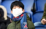 Un jeune supporter du PSG au Parc des Princes pour le match contre Dijon le 29 février 2020 