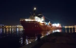 Le bateau humanitaire Ocean Viking de SOS Méditerranée et Médecins sans Frontières, à son départ de Marseille le 4 août 2019