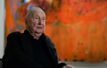 L'artiste allemand Georg Baselitz au Centre Pompidou avant l'exposition "Baselitz - la rétrospective" à Paris, le 16 octobre 2021