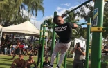 Championnat régional street workout au Port, bek la barre 