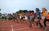  meeting international d?athlétisme  Heather Arneton se blesse au troisième saut photo richard bouhet 