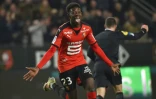 Ousmane Dembélé, auteur d'un doublé pour Rennes face à Reims, le 2 avril 2016 au Roazhon Park 