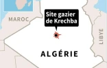 Carte de situation: des jihadistes ont attaqué à la roquette un site gazier à Krechba, exploité par des firmes étrangères, dans le sud de l'Algérie 