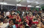 Benjam avec les Tambours sacrés Réunionnais en spectacle en Inde