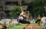  meeting international d?athlétisme  Heather Arneton se blesse au troisième saut photo richard bouhet 