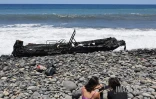 Saint-André : un bateau calciné échoué sur le littoral de Bois-Rouge [?]