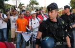 manifestations pendant la visite de Borne 