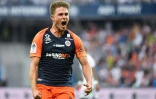 Le défenseur de Montpellier Arnaud Souquet buteur lors de la victoire à domicile 1-0 en match décalé de la 3e journée de L1 le 27 août 2019