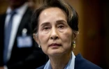 Aung San Suu Kyi devant la Cour internationale de Justice, le 11 décembre 2019 à La Haye aux Pays-Bas